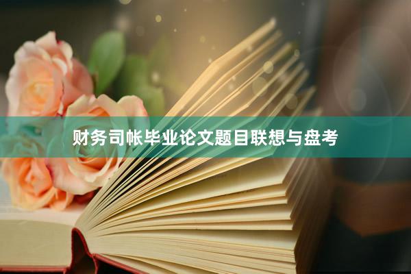 财务司帐毕业论文题目联想与盘考